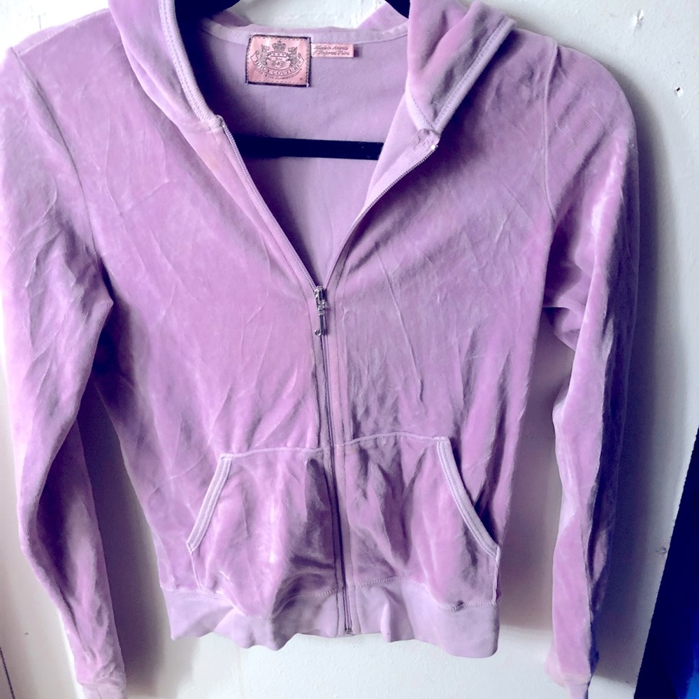 Juicy couture velour zip hoodie